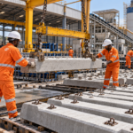 Civil works for concrete sleeper factory