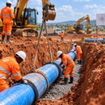 Civil works for water treatment plant construction